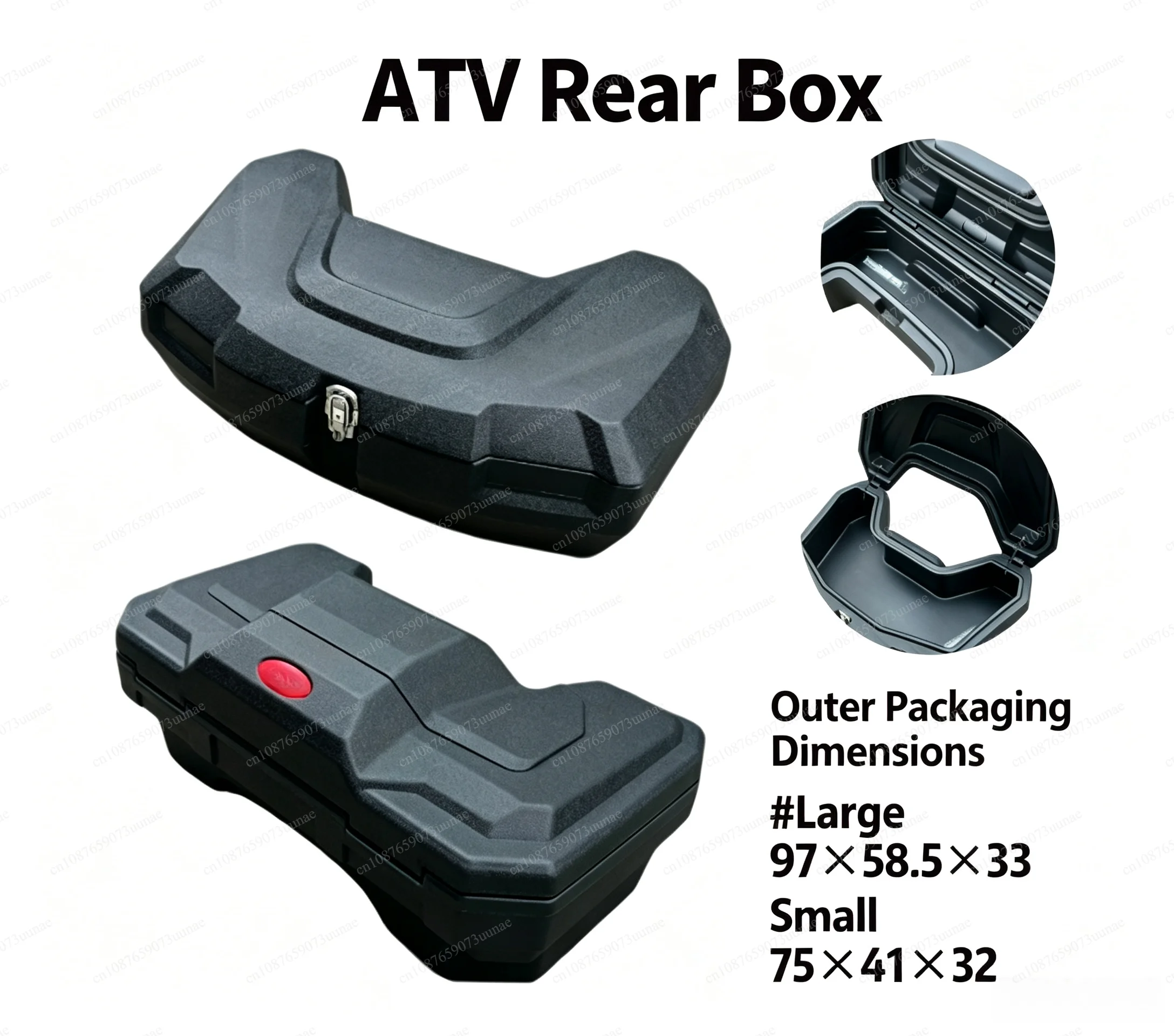 Universal Waterproof ATV UTV Rear Storage Box Hard Tool Case Cargo Container for Motorcycle Quad Bike Accessories