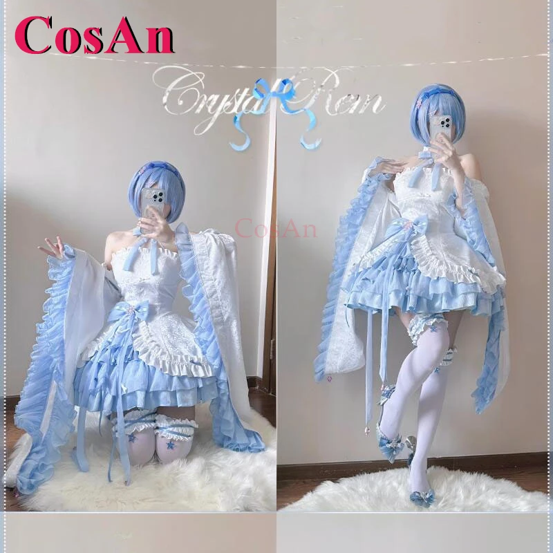 أزياء كوسان أنيمي إعادة: زيرو ريم التأثيرية فستان رسمي أنيق من الكريستال الزجاجي للنساء ملابس لعب الأدوار لحفلات الهالوين جديدة #3