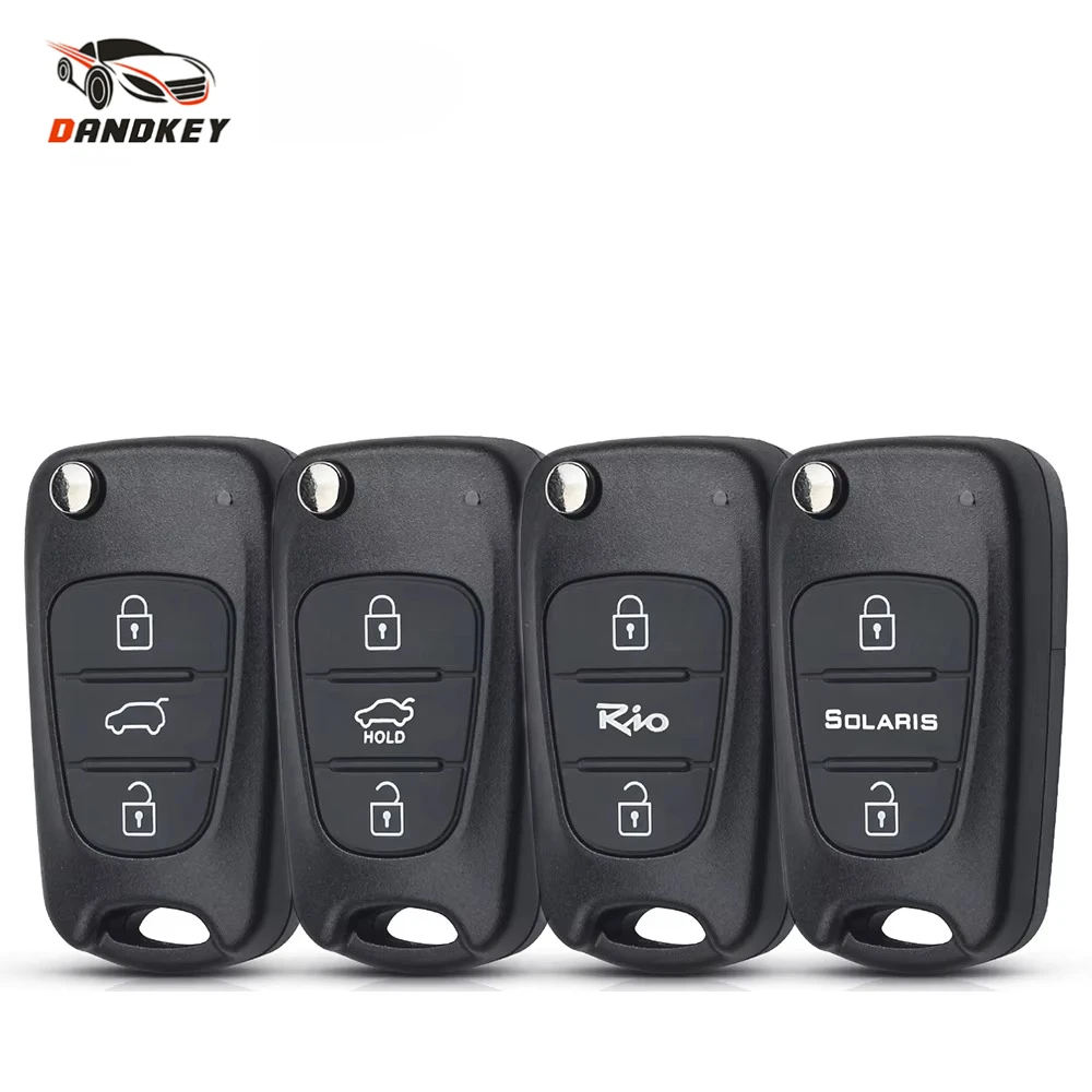 Dandkey Remote Car Key Shell For Kia Picanto Sportage Rio3 K5 K2 For Hyundai I20 I30 IX35 I35 Accent Solaris Elantra Picanto