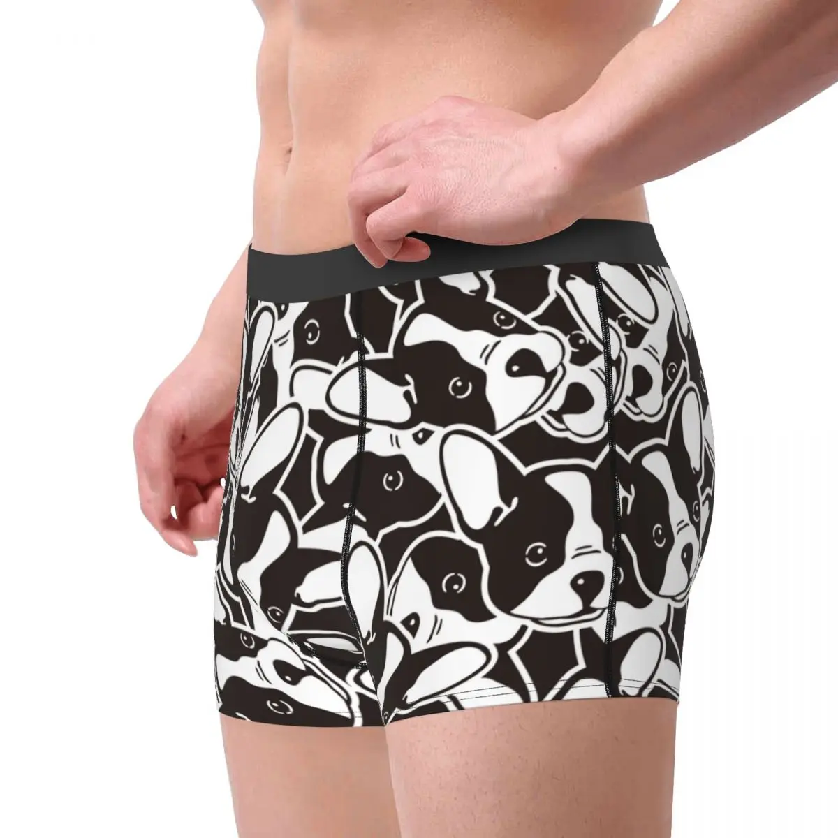 Men Bulldog Dog Boxer Briefs Shorts Panties Soft Underwear Animal Male Printed S-XXL Underpants