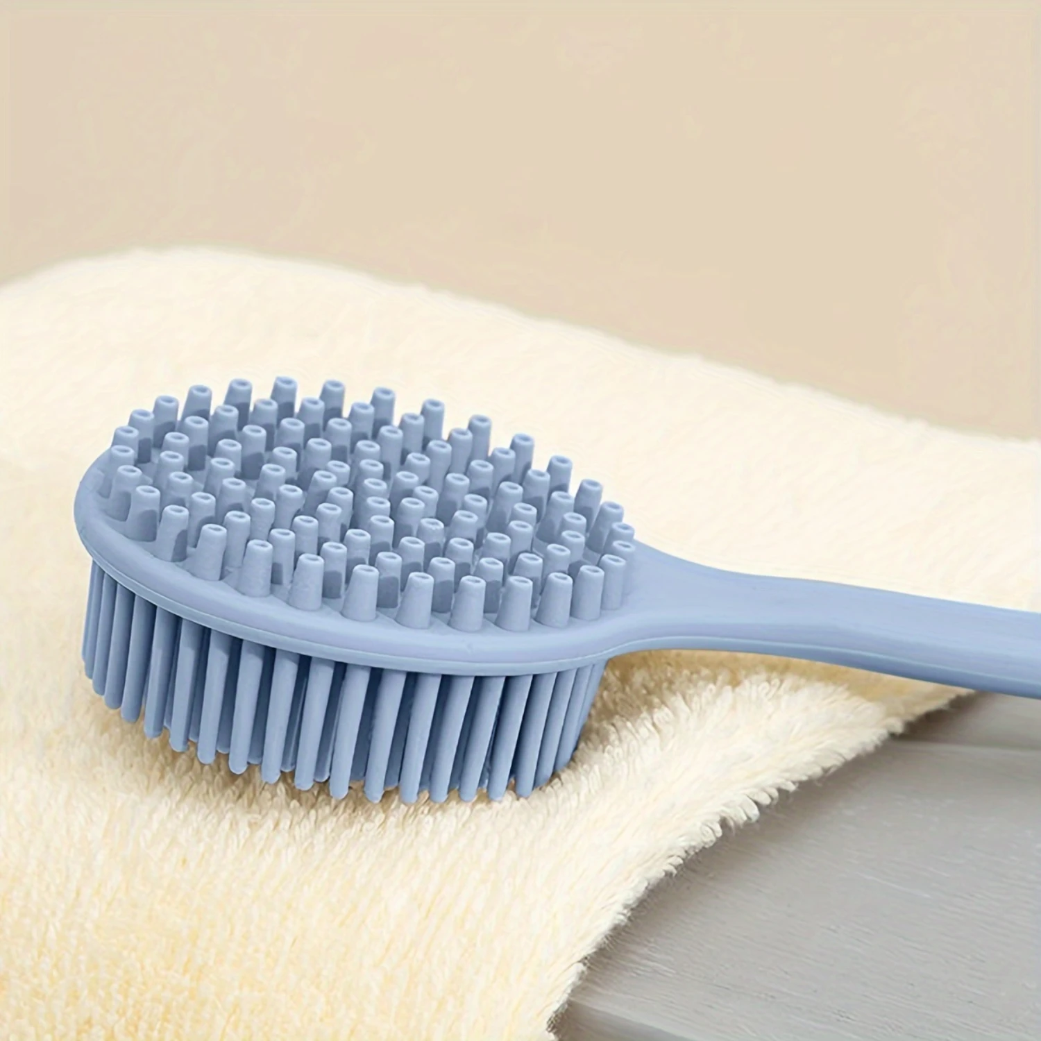 Long Handle Bath Brush for Shower, Soft Back Scrubber, Body Washer for Women and Men - Bathroom Accessories
