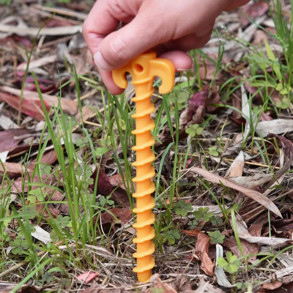 Clavijas, accesorios para tienda de campaña, cuerda de tracción para acampar al aire libre, clavijas fijas fijas, clavos de soporte para el suelo, clavijas de tierra para tienda, clavos roscados