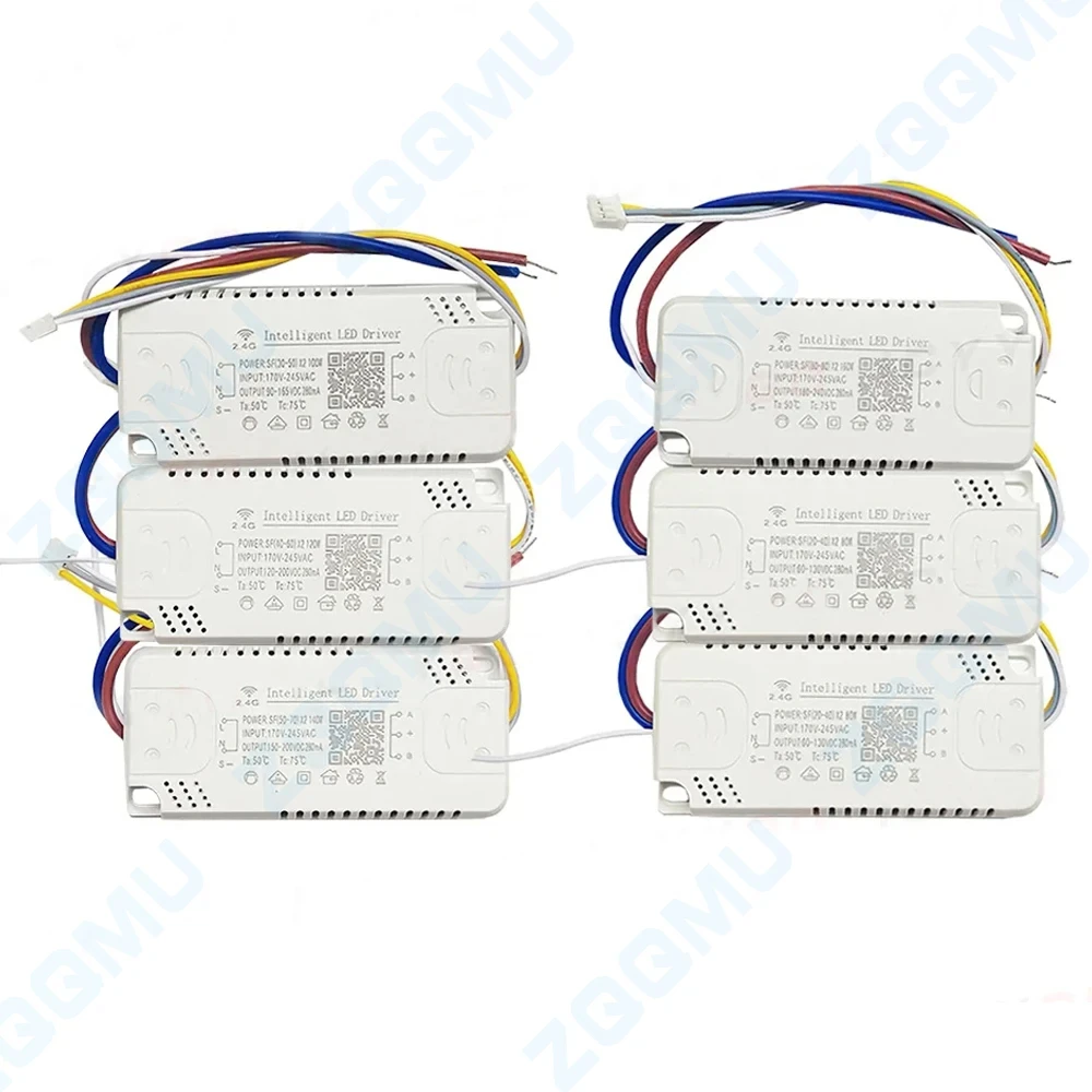 APP Control LED Driver 2.4G Remote Intelligent LED Transformer 12-24W 40W 80W 120W 360W For Dimmable Color-changeable Chandelier