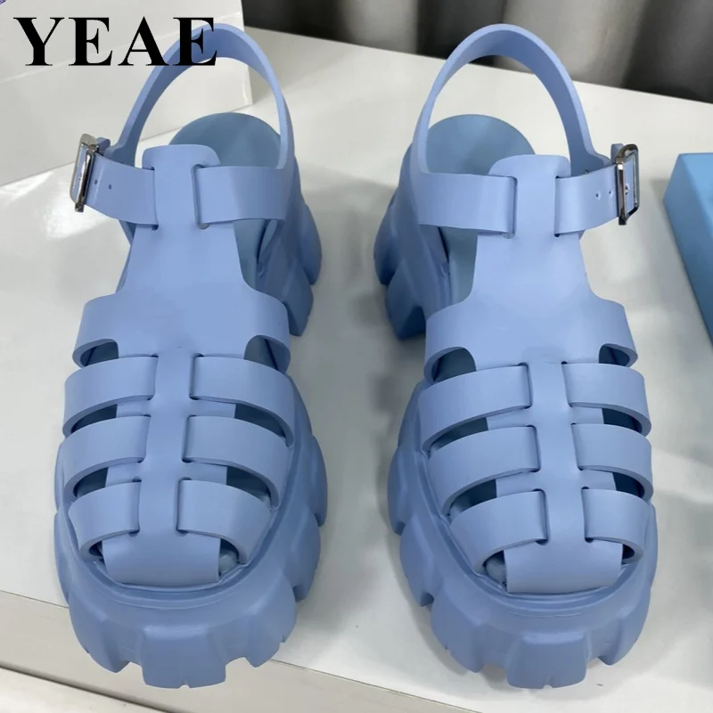 New Summer Gladiator Women Sandals Hollow Out Platform Design Sexy Thick Sole Shoes Designer Ladies Female Casual Shoes 2024