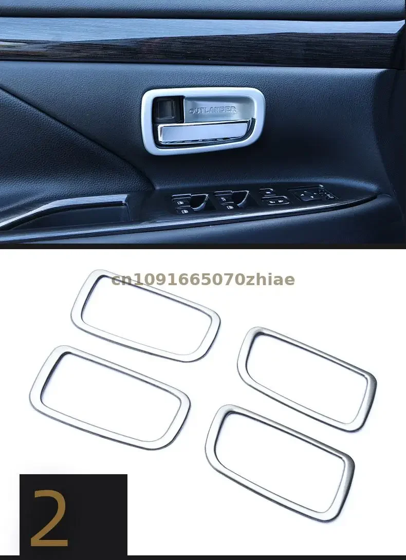 car assecories For Mitsubishi Outlander 2013-2016-2018 2019 2020 2021 ABS Car Interior Chrome Decorative Sequins Car Stickers