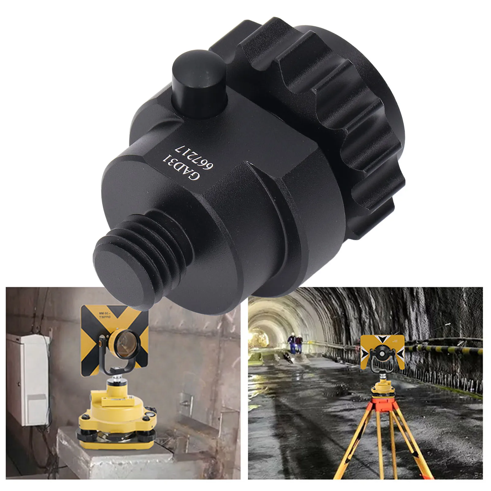 

Total Station Base Connector Prism Adapter 5/8 11 Thread Aluminum Alloy Surveying Prism Adapter for GPS RTK Total Station Base