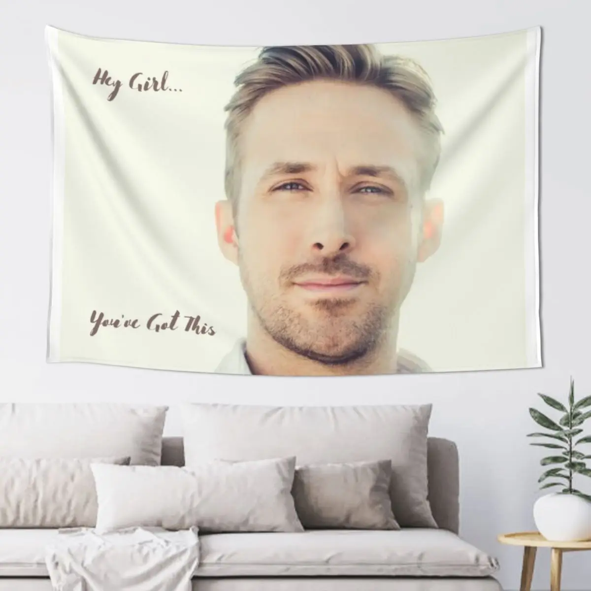 Hey Girl Ryan Gosling Tapestry House Decoration Aesthetics For Room Bedrooms Decorations Tapestry
