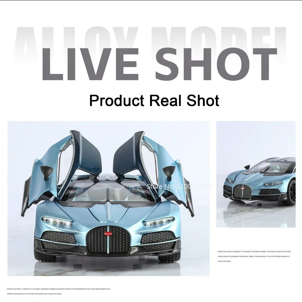 Tourbillon MC20 en alliage moulé sous pression 1:24, modèle de voitures, portes de jouets pouvant ouvertes, roue de voiture Miniature, véhicule rétractable, cadeaux de Festival pour enfants