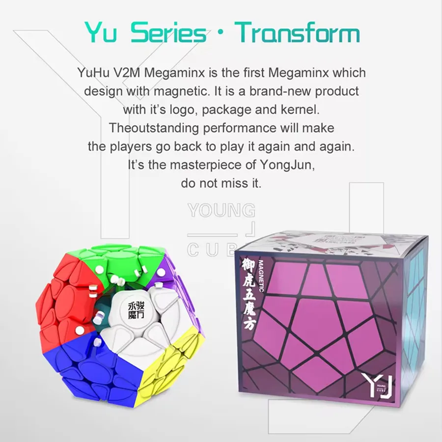 Yongjun Yuhu V2M Megaminx Magnetische Puzzel Speciale Vorm Megaminx Kubus YJ Magische Kubussen Hoge Kwaliteit Speelgoed Voor Competitie