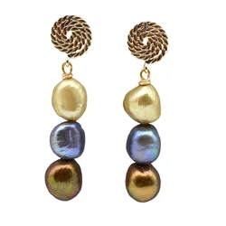 Vintage Women's Earrings Multicolor Natural Pearls Irregular Baroque Pearl Pendants Long Wedding Accessories Fashion Gifts