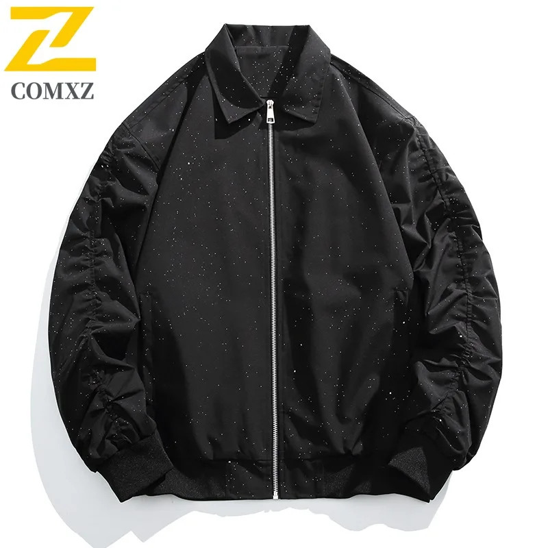 

COMXZ ​​Men Trendy Baseball Jacket Outdoor Lightweight Sport Coat Camping Breathable Wear for Leisure Comfort Versatile Style​​