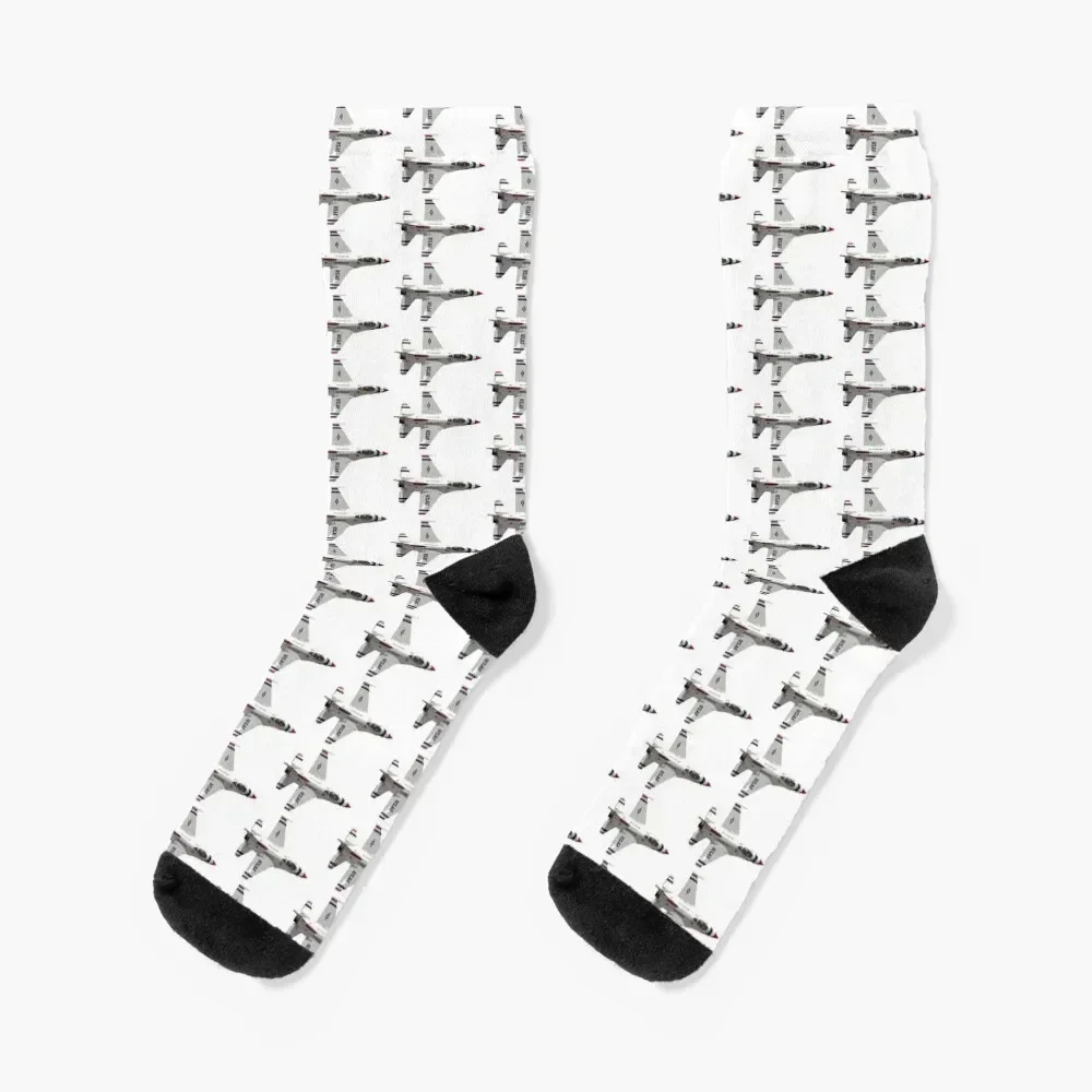

USAF Thunderbird F-16 Socks luxury japanese fashion Argentina happy Socks Male Women's