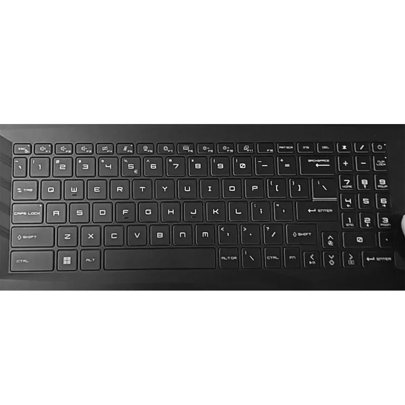 

Laptop White Backlit RU US SP TW Keyboard For MSI Crosshair 15-C12V Series Crosshair 15 C12VE C12VF C12VG Black