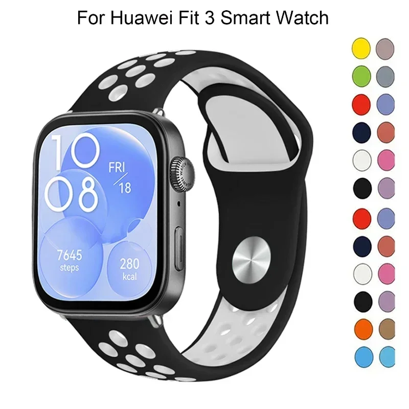 Sport Silicone Band for Huawei Watch Fit 4-Fit4 pro-Fit 3 SmartWatch Bracelet Watchband Correa for Huawei Watch Fit3 Strap