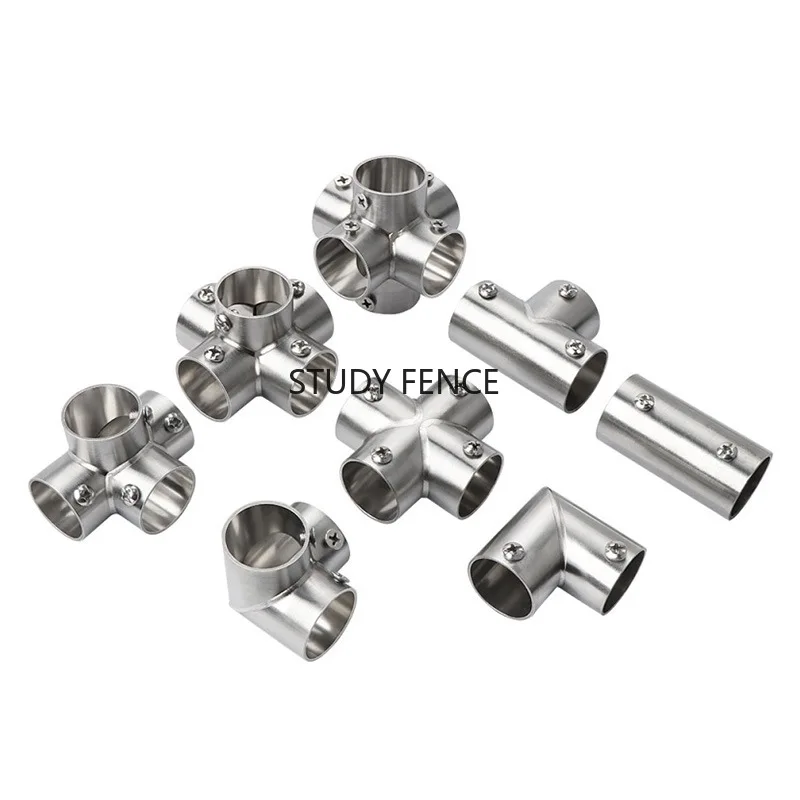 2PCS 19/25/32MM Stainless Steel Pipe Joint, Round Tube Fasteners, Clothes Rack Joint, Shelf Pipe Joint, Hardware Accessories