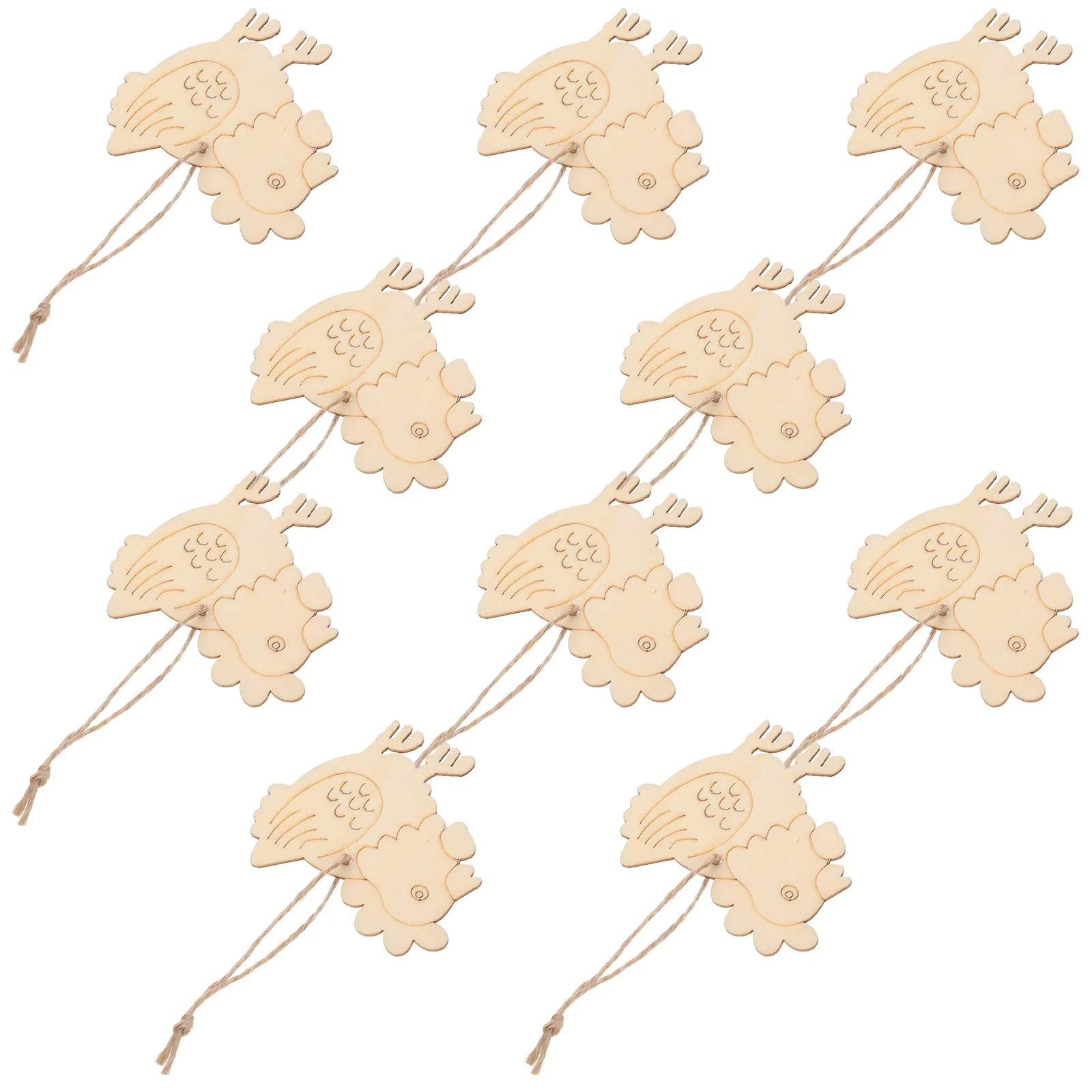 

10 шт. деревянных подвесных украшений в виде кур, ручной работы, декор для курятника, наборы для творчества с изображением фермерских животных для развития детского творчества