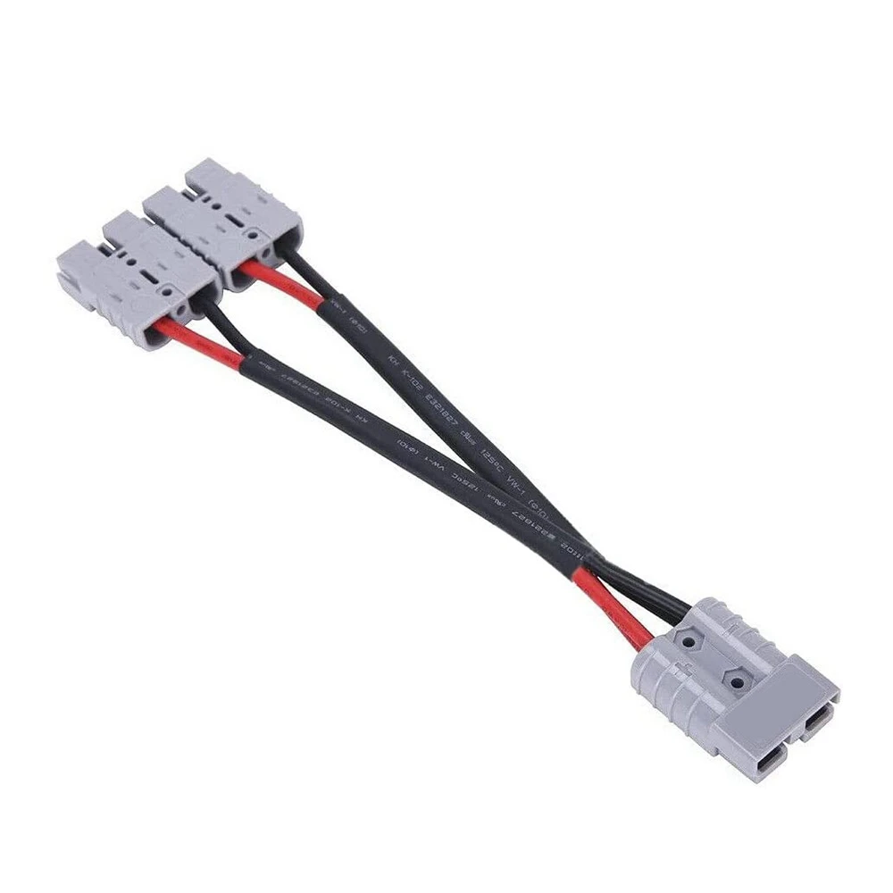 Conector de enchufe Anderson de 50A, adaptador Dual Y, conector de alimentación de batería, conector de enchufe de alimentación de carretilla elevadora con Cable de coche de 6MM