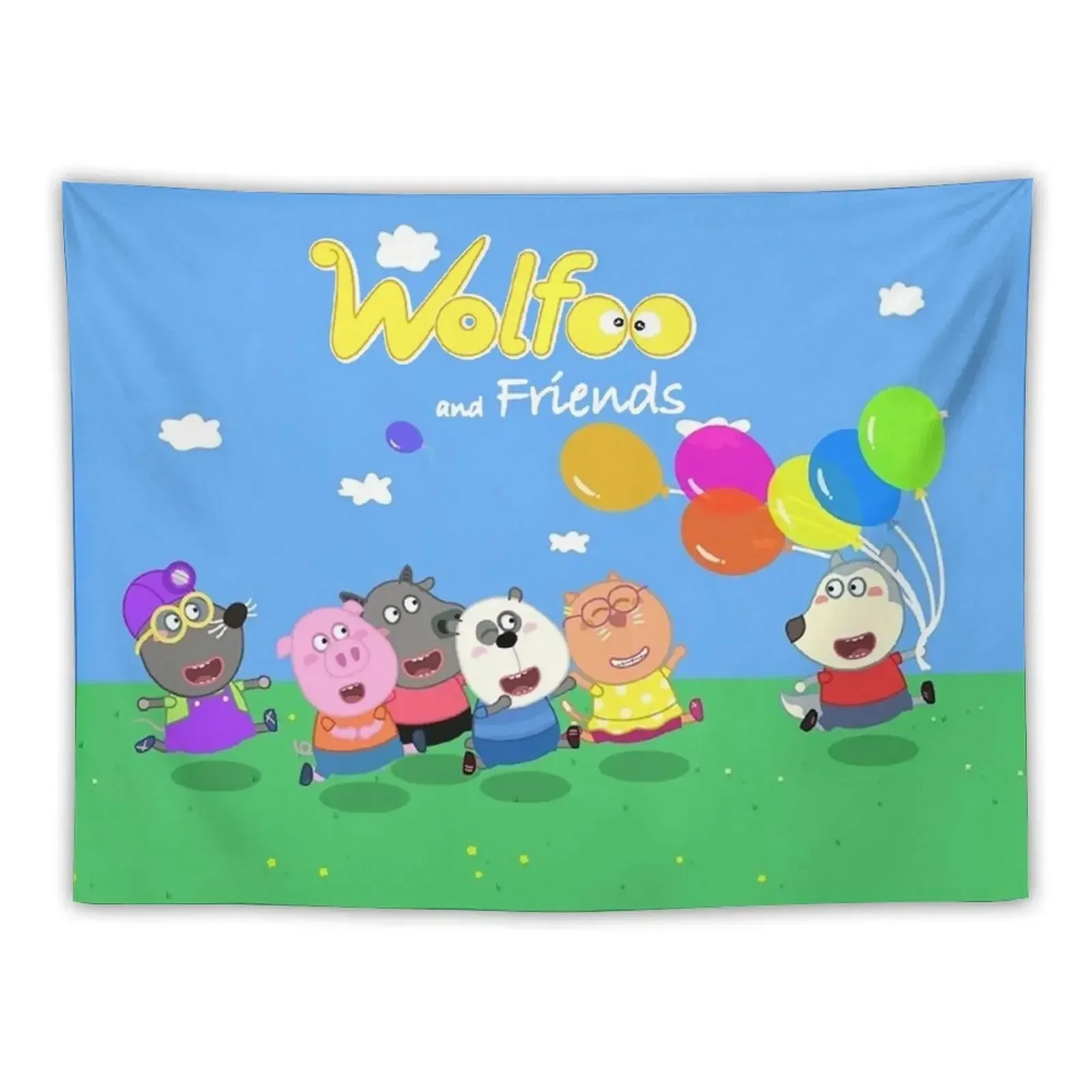 

Pagia New Wolfoo and Friends is an animated 2021 Tapestry House Decorations Room Decoration Accessories Tapestry