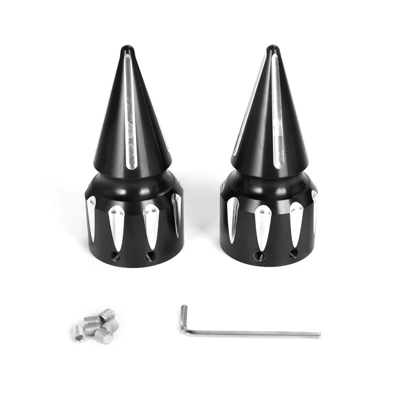 

For Harley Sportster XL XG Touring FLHT FLHR FLTRX Dyna VRSC Softail Motorcycle CNC Front Axle Nut Cover Cap Aluminum Black