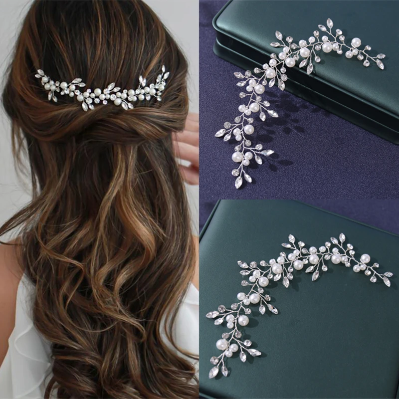 Pearls Crystal Handmade Headbands Fashion Wedding Hair Accessories Cheap Hairbands Rhinestone Head Jewelry Wholesale Dropping