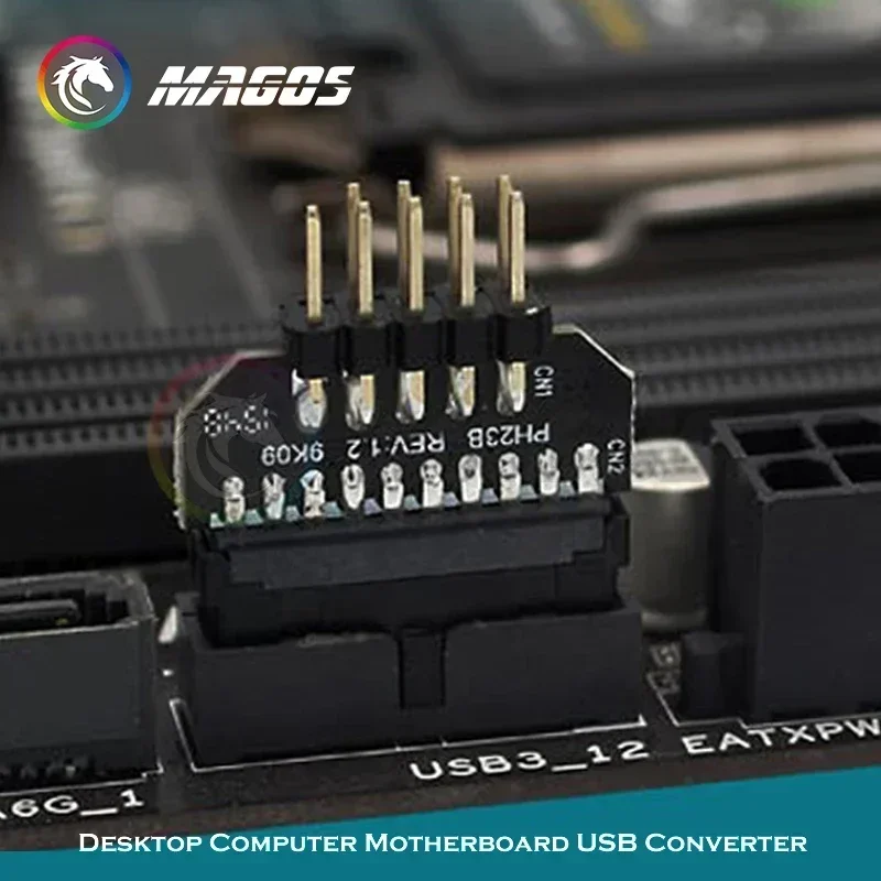 Computer Motherboard Header Adapter Connector USB 3.0 To USB2.0 19Pin Desktop Converter Desktop Computer Accessories