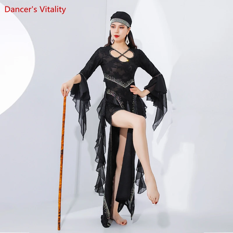 Belly Dance Performance Costume Robe for Women Baladi Saidi Belly Dancing Competition Dress Girl Oriental Clothing Dance Outfit