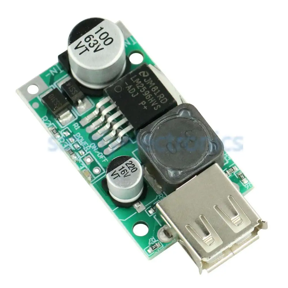 

LM2596 HV DC-DC Step Down Buck 5V USB Charger Converter 9V 12V 24V 36V 48V to 5V 3A 15W For Board Module arduino