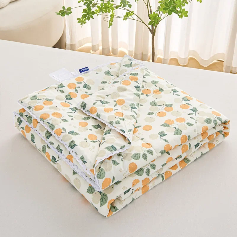 

Summer Quilts, Lace-trimmed Cotton Home Blankets, Washable Single and Double Quilts for Children and Adults
