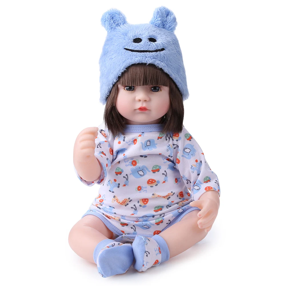 Mini realistyczna lalka Reborn Baby Doll Kid Toddler Sleep Playmate Cloth Doll z ubraniami Realistyczna ubrana zabawka Prezent na Dzień Dziecka