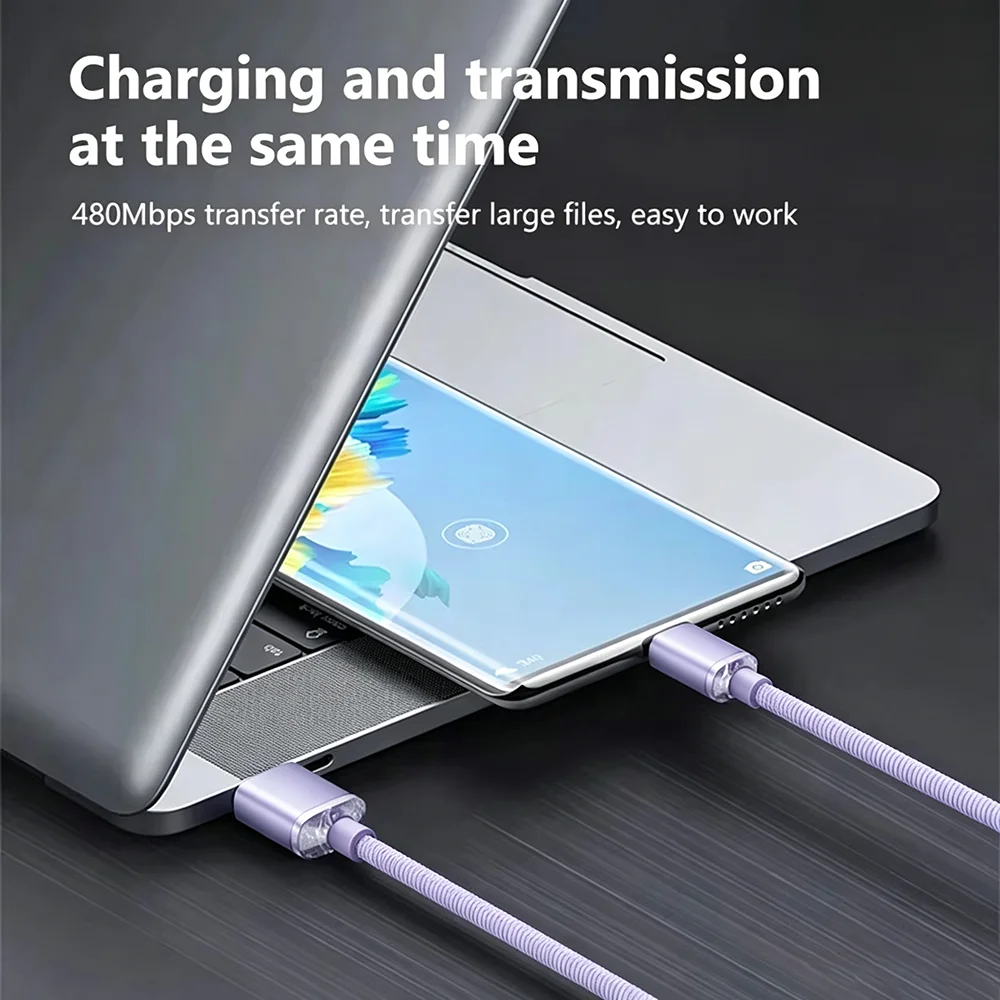 NNBILI 3Pcs 6A USB To Type C Cable 120W Fast Charging Charger TypeC Data Cord Quick Charge for Huawei Xiaomi  Samsung Oneplus 1M