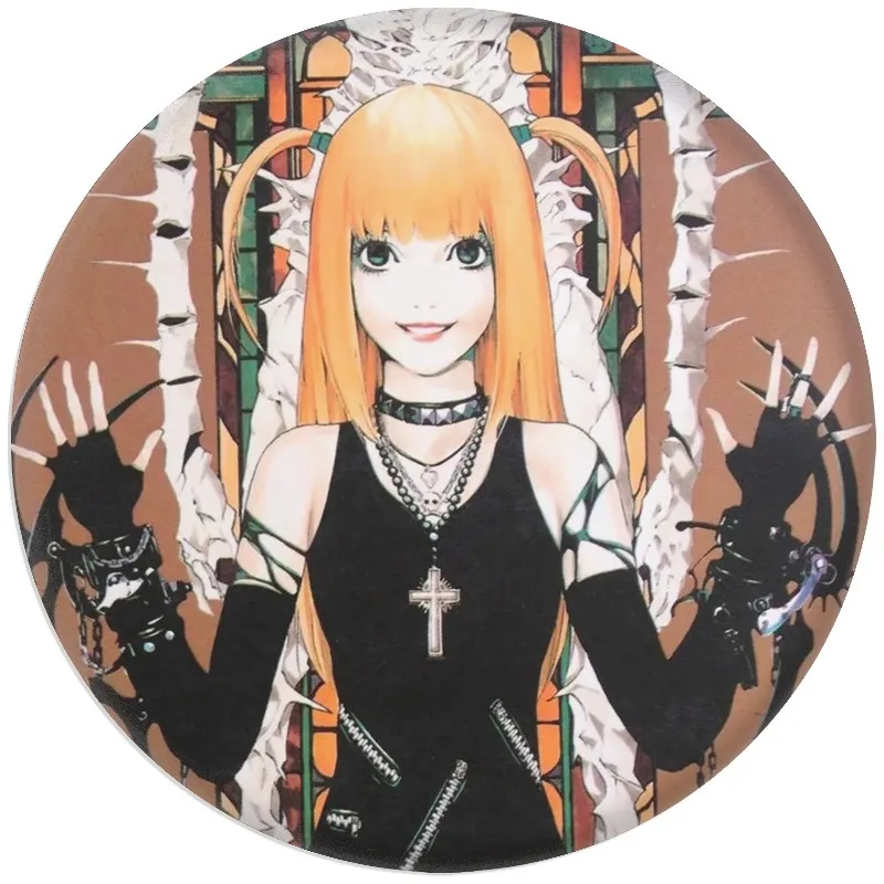 58mm Anime Death Note Enamel Pins Tinplate Round Brooch Cosplay Badge Backpacks Clothing Jewelry Fans Cosplay Accessories Gift