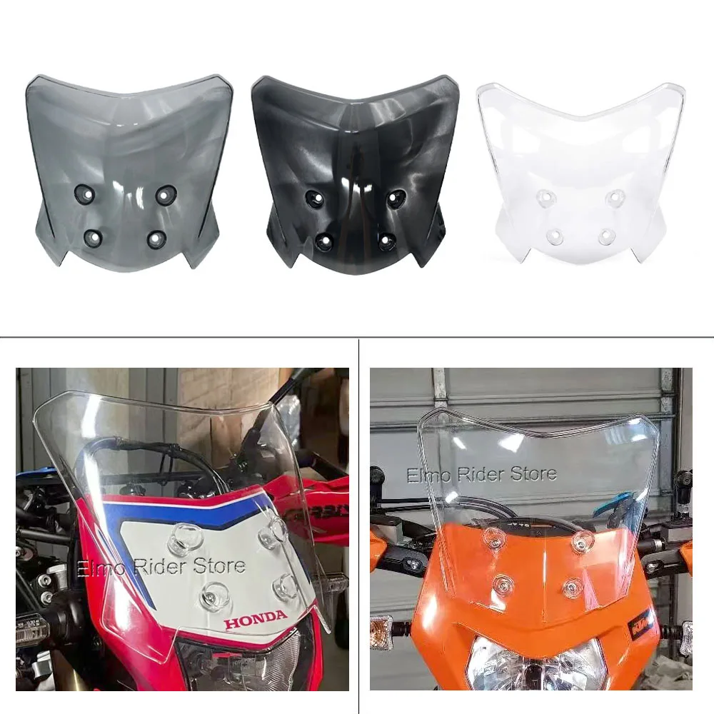 

For All 690 SMCR ENDURO / 500 450 350 300 250 SM SMCR EXC XC XCW 125-500 Motorcycle Windshield Windscreen Wind Deflector Screen