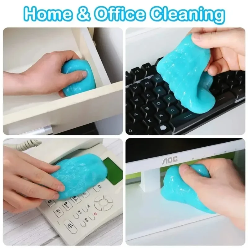 2pcs Car Cleaning Gel Slime for Cleaning Machine Auto Vent Magic Dust Remover Glue Computer Keyboard Dirt Cleaner Wash Interior