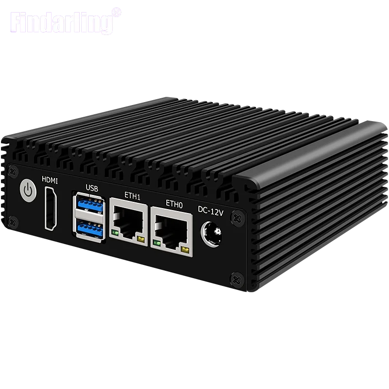 P1 6W Low-Power Intel N3050/N3160 Quad Core Quad Gewinde X86 Weiche Router 2*1000M lan Port HD-MI Ausgang Metall Fall Mini PC VS G31