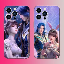 Soul land Douluo Continent Phone Case For iPhone 16,15,14,13,12,11,Pro,Max,Plus,Mini,X,XS,XR,8,7,6,S,SE Soft Black Case