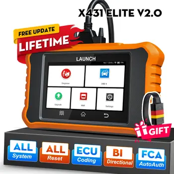 2025 LAUNCH X431 Creader Elite V2.0 全系統雙向診斷掃描儀,適用於通用、賓士、BMW、Audi 8 最佳銷售 空調診斷工具 - №1
