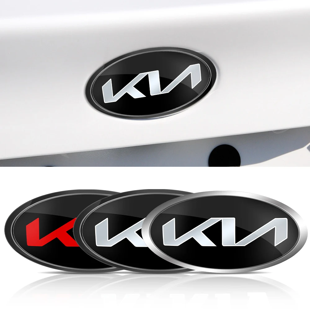 

18.3/17.1/14.9/12.9/11.9/11.4CM Car Front Head Hood Bonnet Emblem Rear Tail Sticker Badge For KIA Sportage GT Ceed Picanto K5 K3