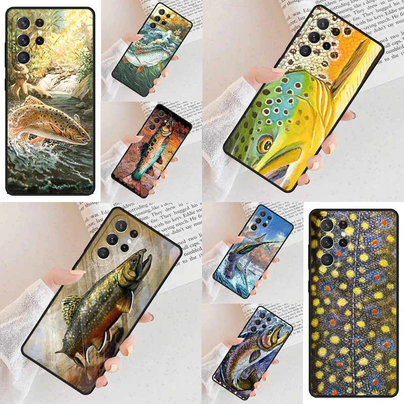 Trout Fishing Cell Phone Case for Samsung Galaxy S26 Ultra S25 S24 S23 S22 S21 S20 Note10 Cover