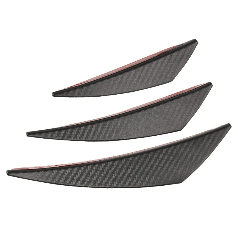 4/6pcs universal Front Bumper Lip Decoration Diffuser Splitter Fins Body Spoiler Canards Valence Chin Car Tuning Canard Decor