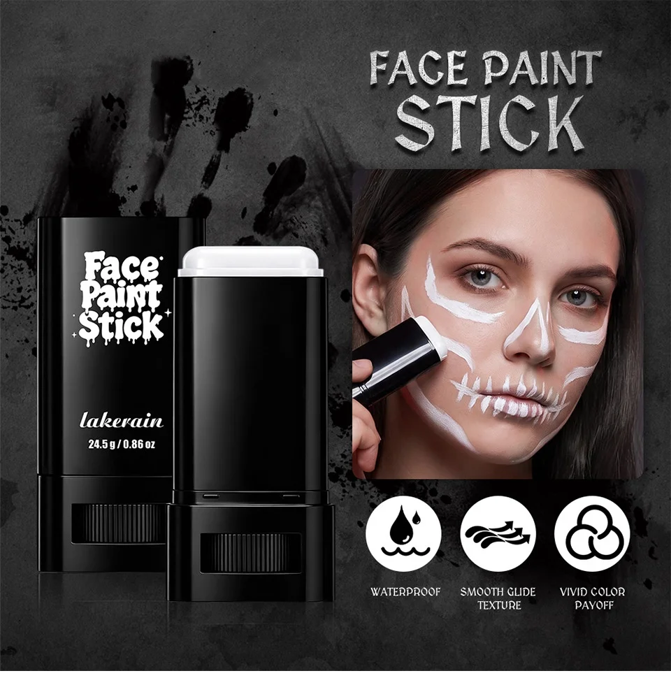 Vibrant Color Face Paint Stick High Pigment Waterproof Sweatproof Long Lasting For Face Lip Eye Body Halloween Cosplay Makeup