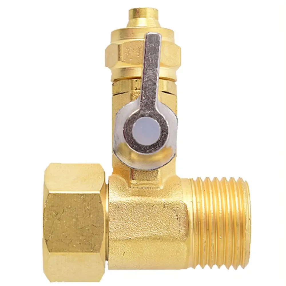 Brass Water Filter Tee Adapter 1/2 Inch To 1/4 3/8 Tubing Shut Off Valve Home Under Sink Water Filtration System