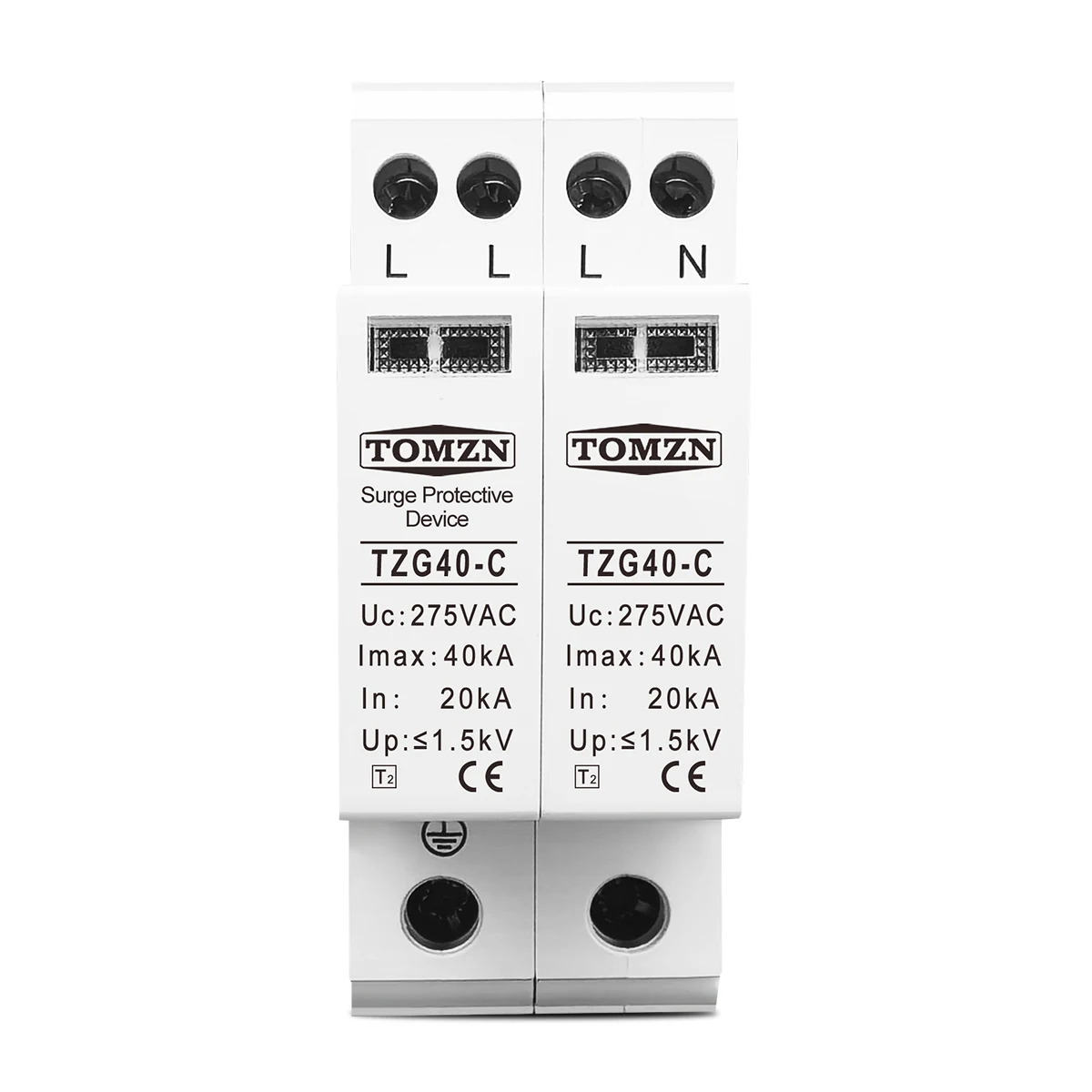AC SPD TOMZN 4P 3P+N 36mm 20KA~40KA 275V House Surge Protector protection Protective Low-voltage Arrester Device