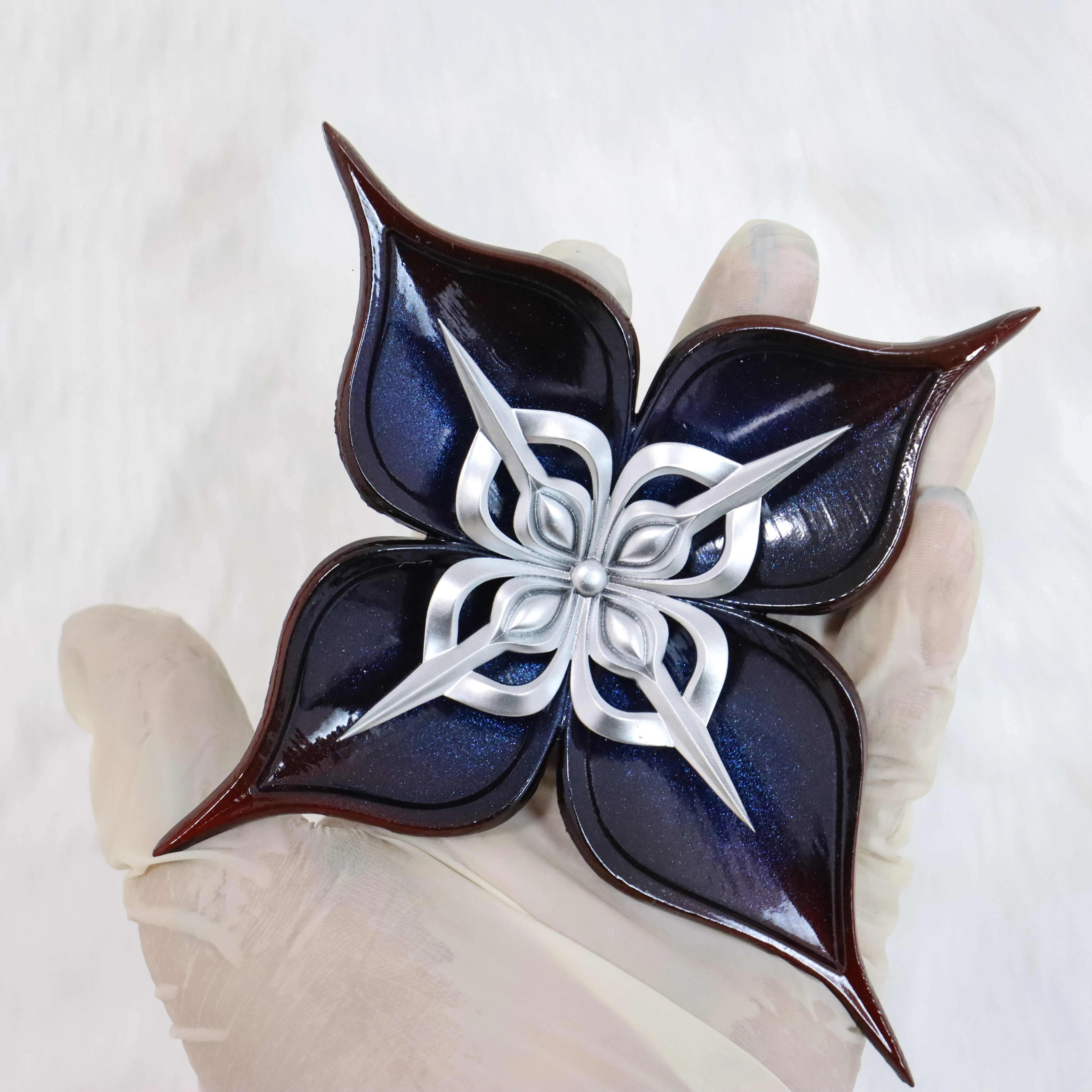 Honkai Star Rail Evernight 3월 7일 코스프레 꽃 머리 장식 브로치 소품 할로윈 크리스마스 파티 의류 액세서리