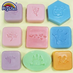 Novel Halloween Element Pattern Transparent Acrylic Soap Stamp DIY Decorative Tool Handmade Seal