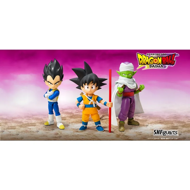 Original Bandai S.H.Figuarts Dragon Ball Daima Son Goku Vegeta Piccolo Mini DAIMA Anime Action Figures PVC Collectible Model