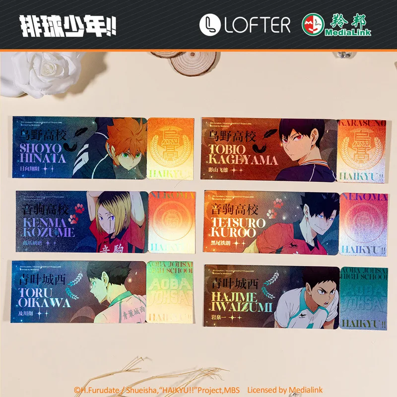 

Хайкю!! Shoyo Hinata Tobio Kageyama Kozume Iwaizumi Hajime Oikawa Официальная авторизация Young Companion Series Laser Ticket