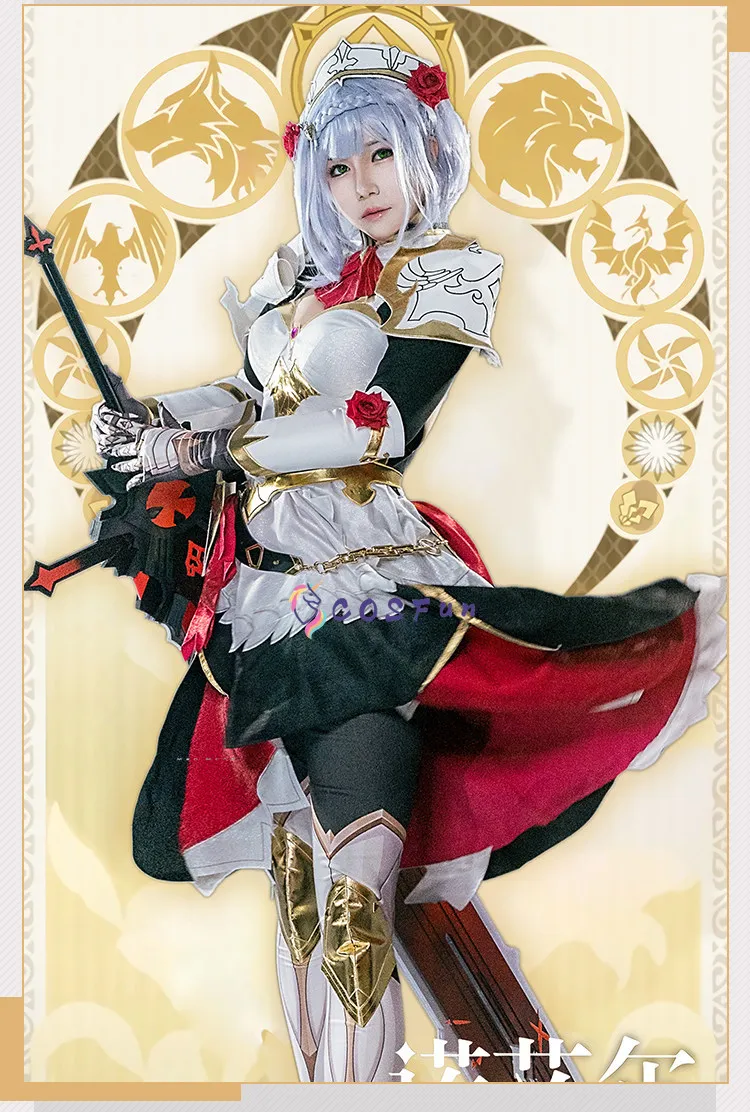 Disfraz de Cosplay de Noelle de Genshin Impact, Vestido de Sirvienta para Halloween, Carnaval, Navidad, Ropa para Jugar a Roles, Ropa para Mujer COSFun