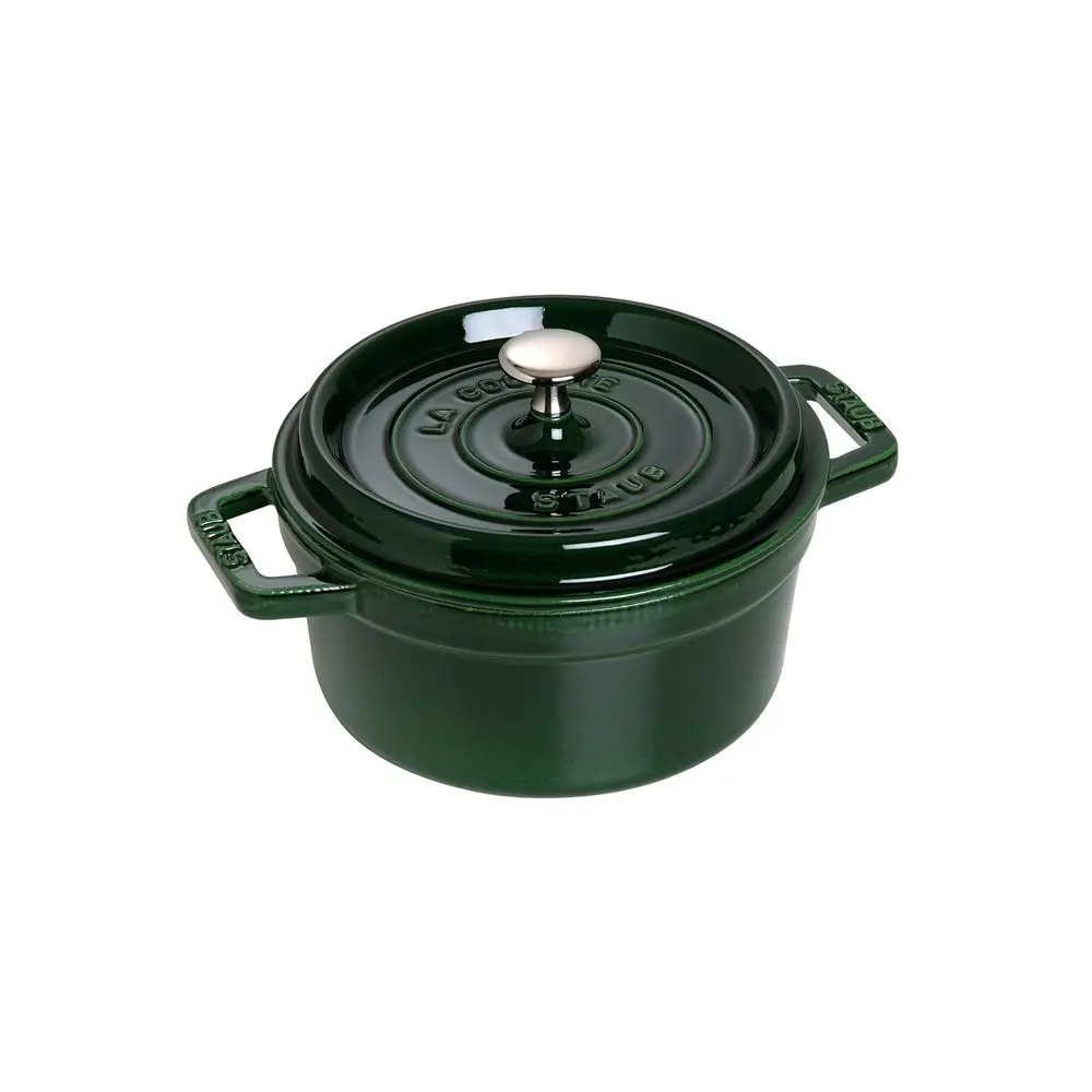 

Round Basil Green Enameled Pot, 7.1 (18 cm), Dual-Handled, Induction-Ready, Authentic Japanese Craftmanship