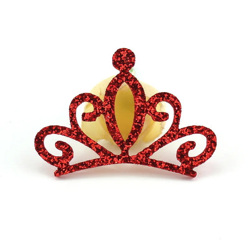 35Pcs 4.8*5.2cm Shiny Gold Powder Crown Felt Appliques For DIY Headwear Hairpin Crafts Decoration Ornament Accessories