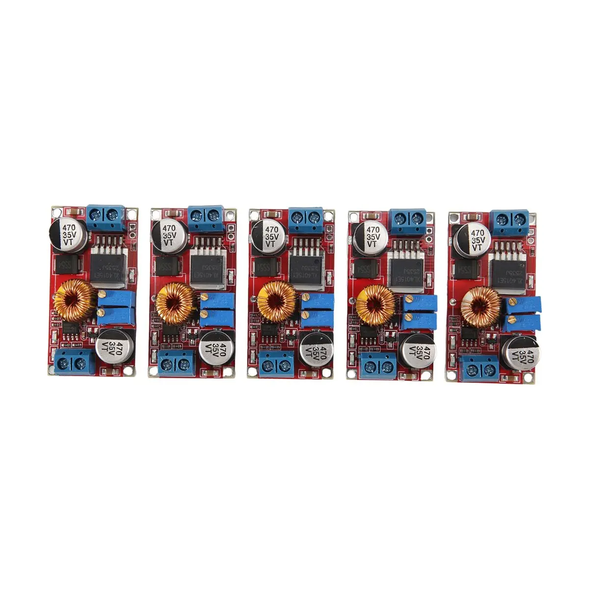 SWXF 5Pcs 5A DC to DC CC CV Lithium Battery Charging Board Led Power Converter 5-32V to 0.8-30V Lithium Charger Module XL4015